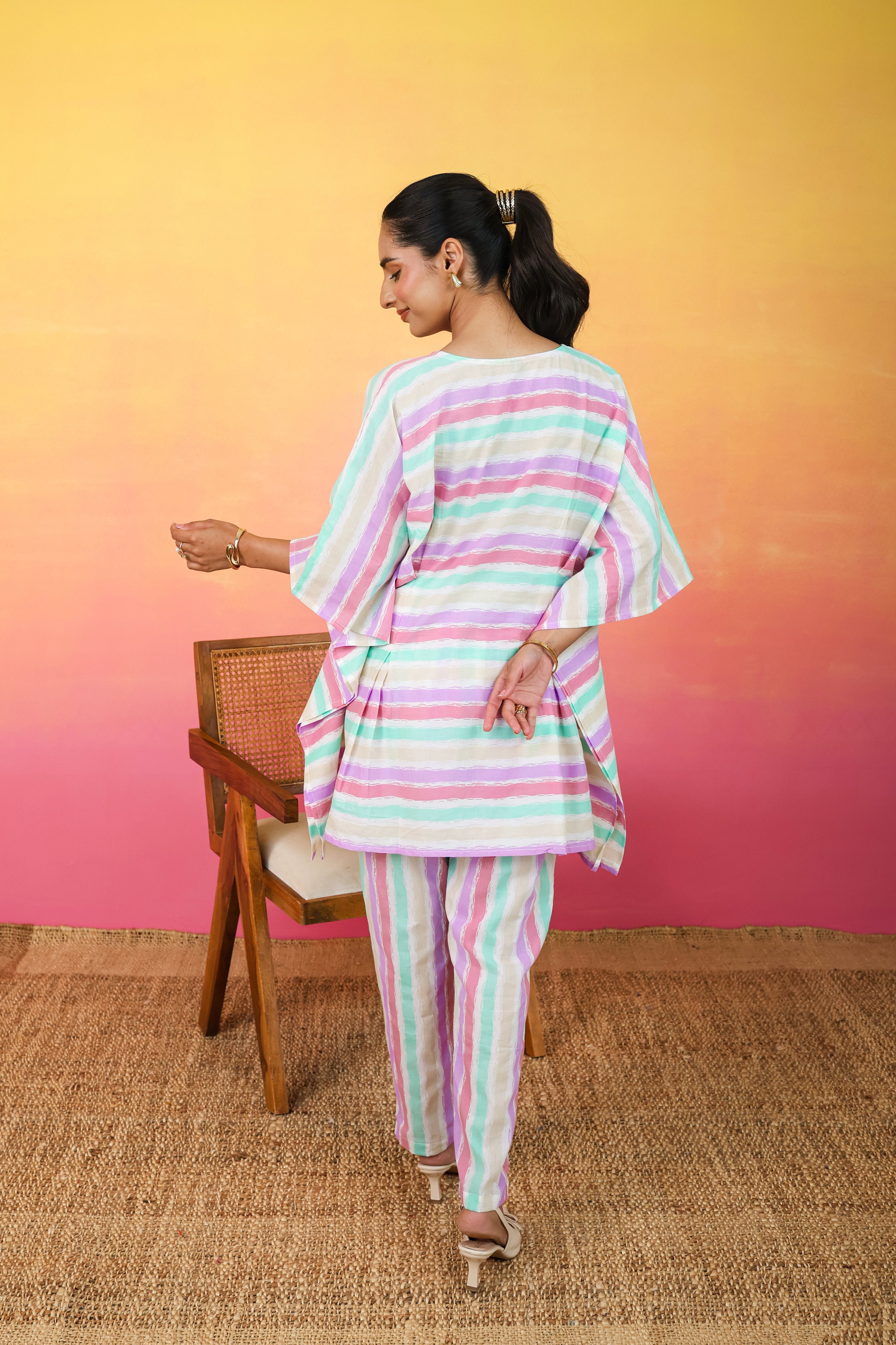 Satrangi Kaftaan Co-ord Set